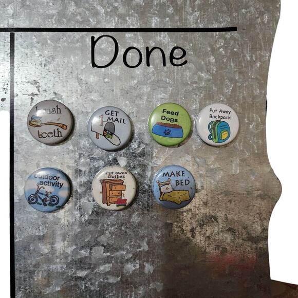 What Do List Chores Childs Metal With Magnets - Picture 4 of 4